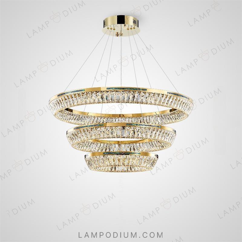 Circular chandeliers and lamps GERTRUDA LUX