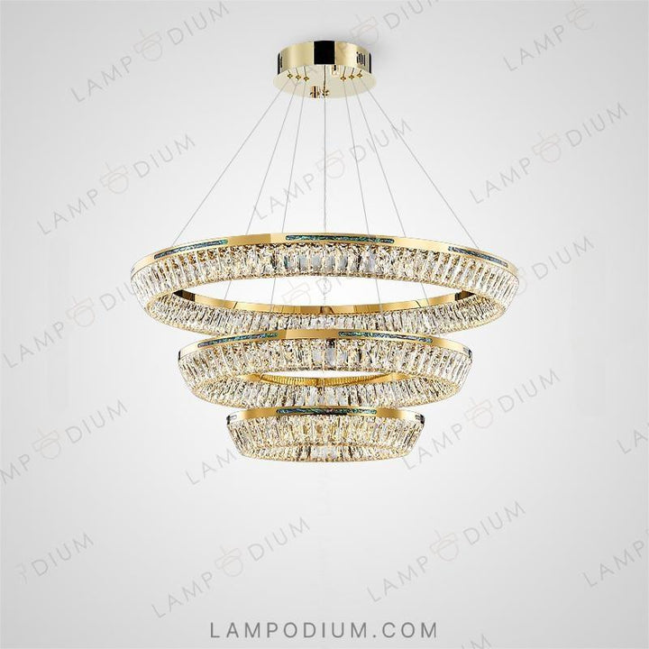 Circular chandeliers and lamps GERTRUDA LUX