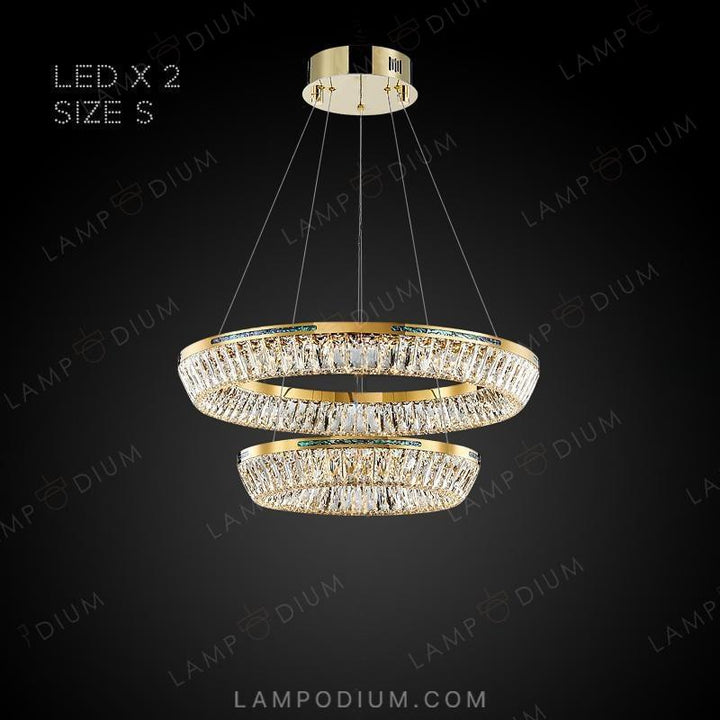 Circular chandeliers and lamps GERTRUDA LUX