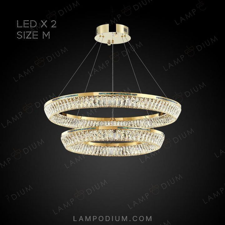 Circular chandeliers and lamps GERTRUDA LUX