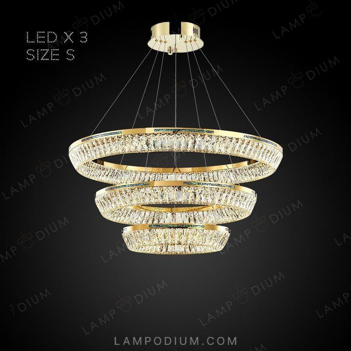 Circular chandeliers and lamps GERTRUDA LUX