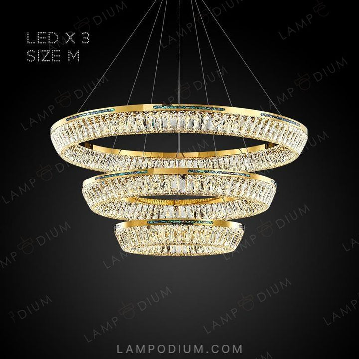 Circular chandeliers and lamps GERTRUDA LUX