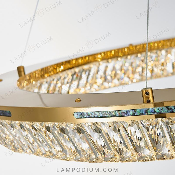 Circular chandeliers and lamps GERTRUDA LUX