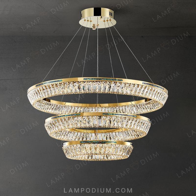 Circular chandeliers and lamps GERTRUDA LUX