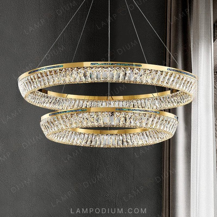 Circular chandeliers and lamps GERTRUDA LUX