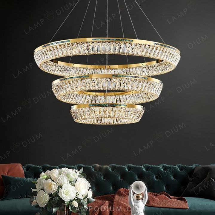 Circular chandeliers and lamps GERTRUDA LUX