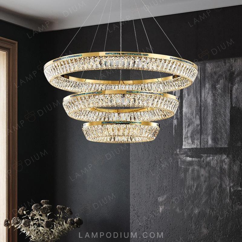 Circular chandeliers and lamps GERTRUDA LUX