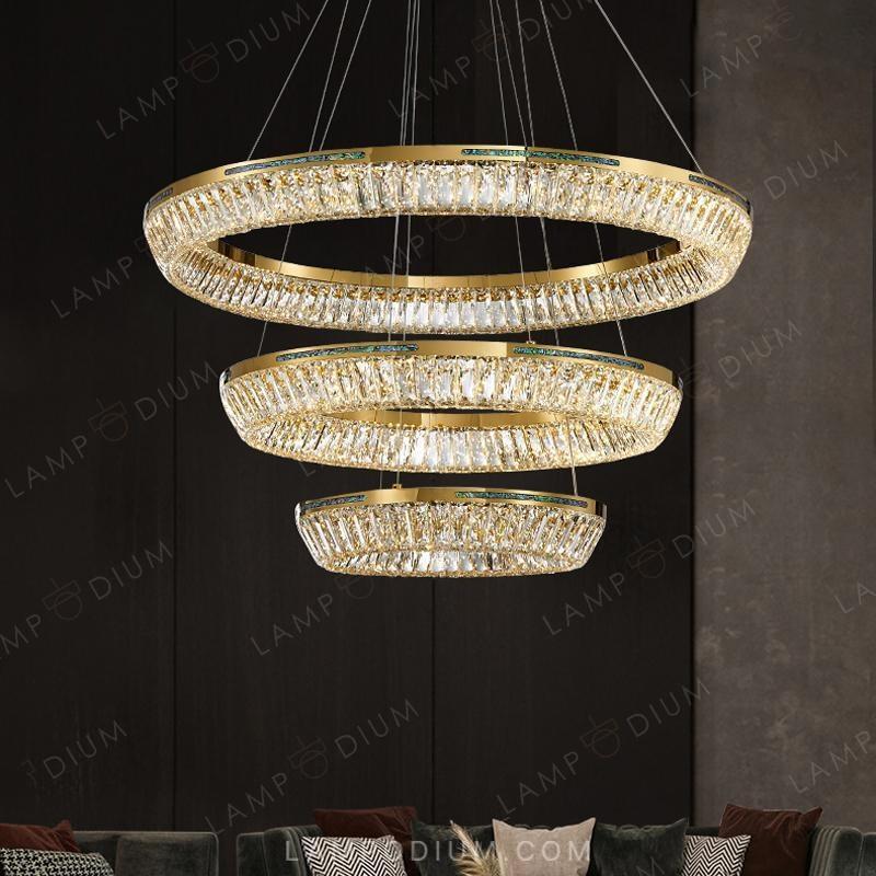 Circular chandeliers and lamps GERTRUDA LUX