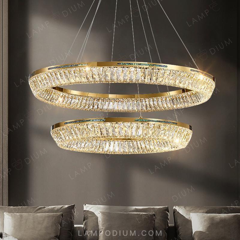 Circular chandeliers and lamps GERTRUDA LUX