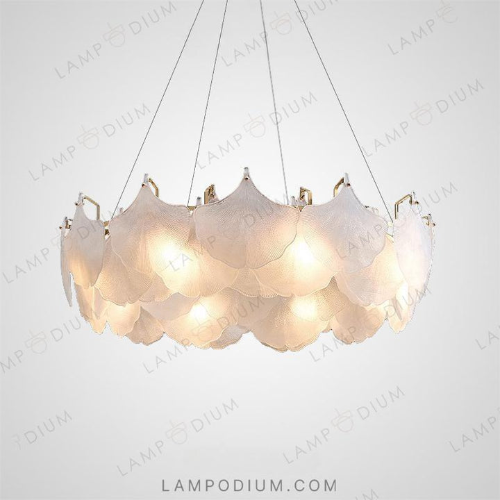 Circular chandeliers and lamps GINKGO