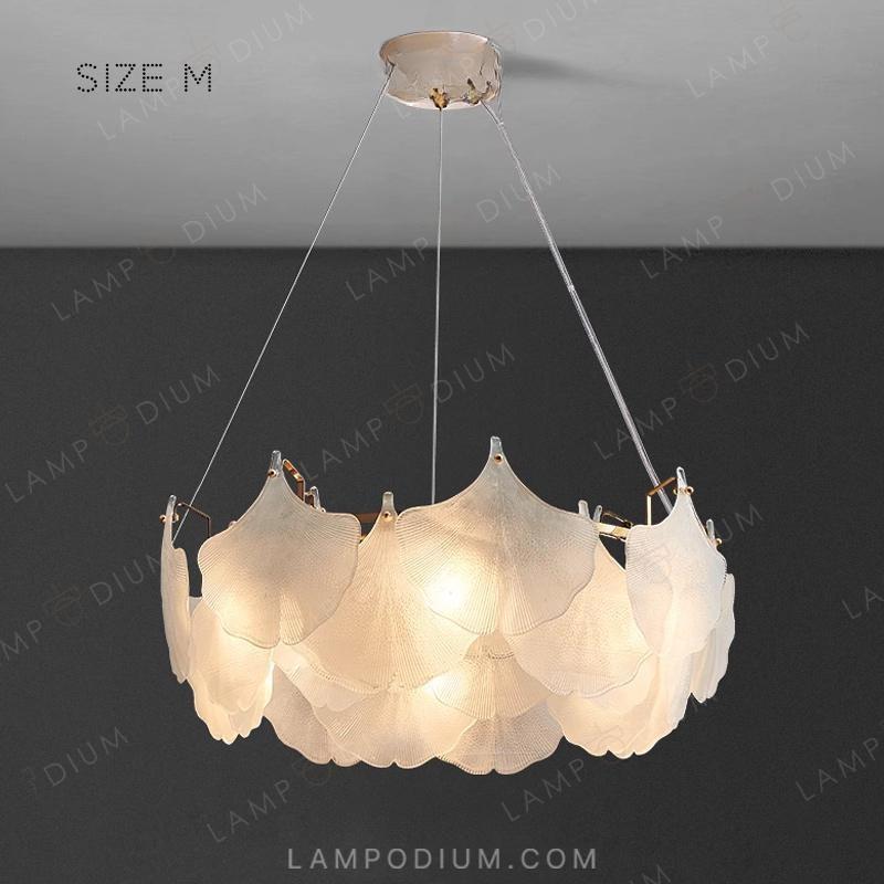 Circular chandeliers and lamps GINKGO