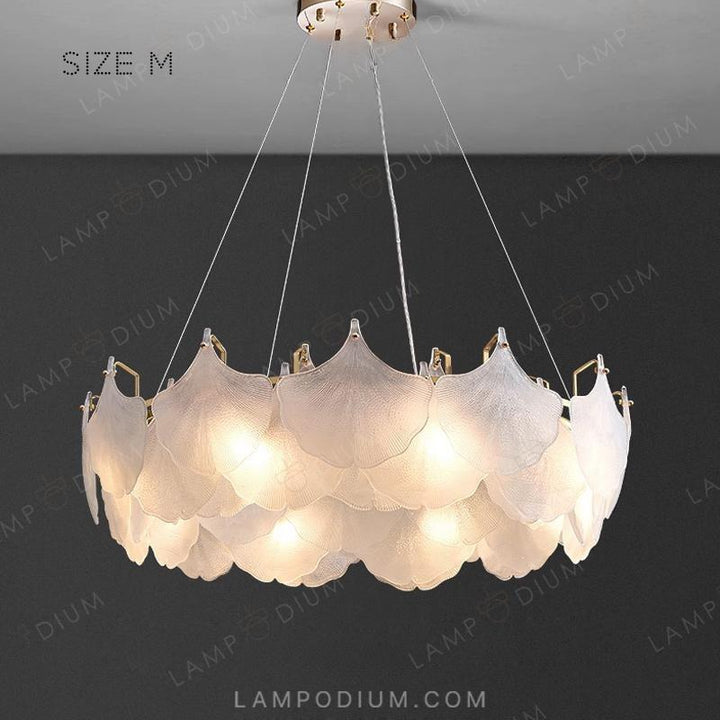 Circular chandeliers and lamps GINKGO