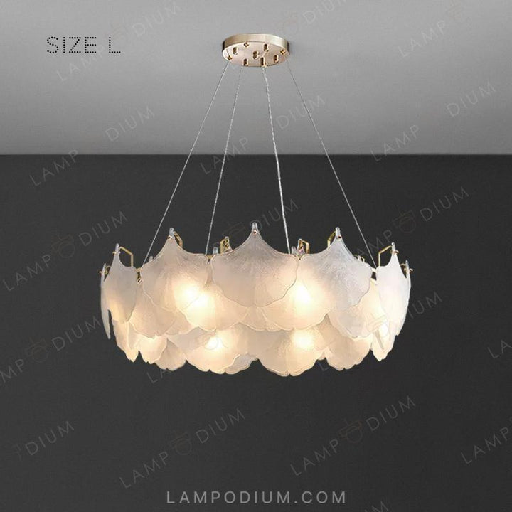 Circular chandeliers and lamps GINKGO