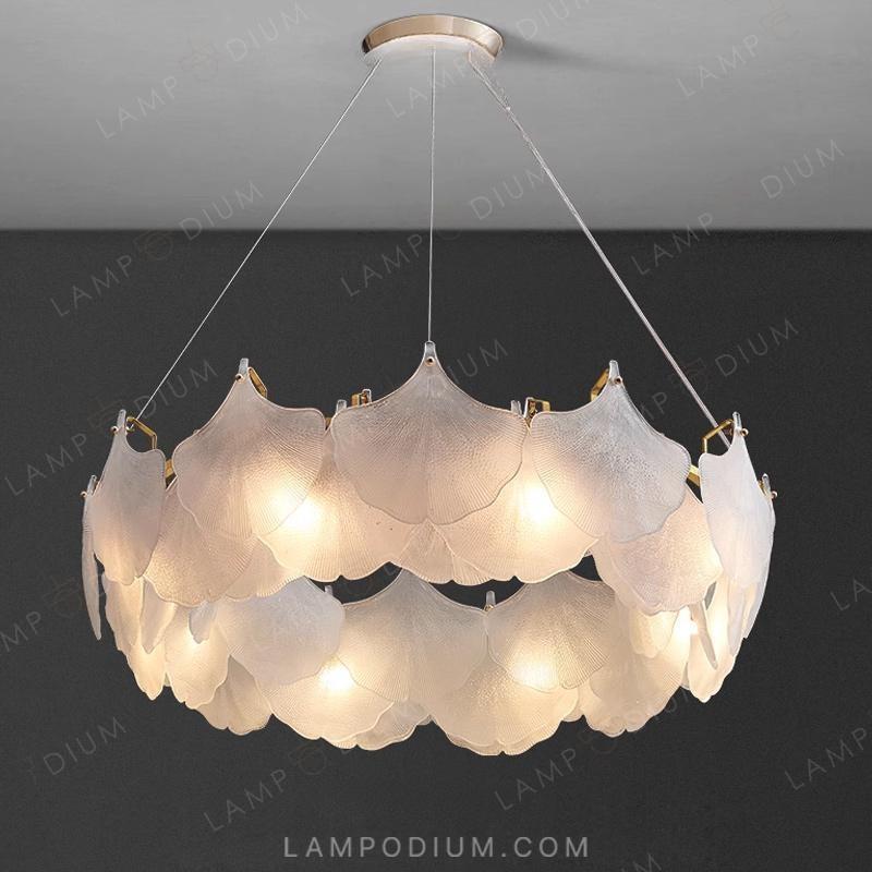 Circular chandeliers and lamps GINKGO