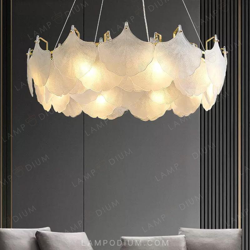 Circular chandeliers and lamps GINKGO