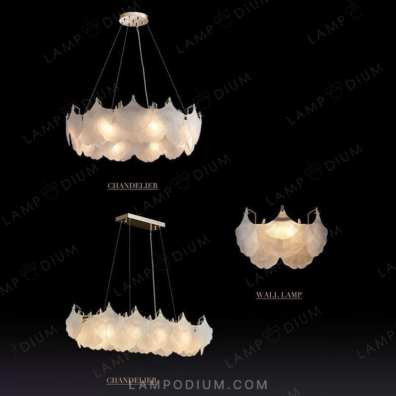 Circular chandeliers and lamps GINKGO