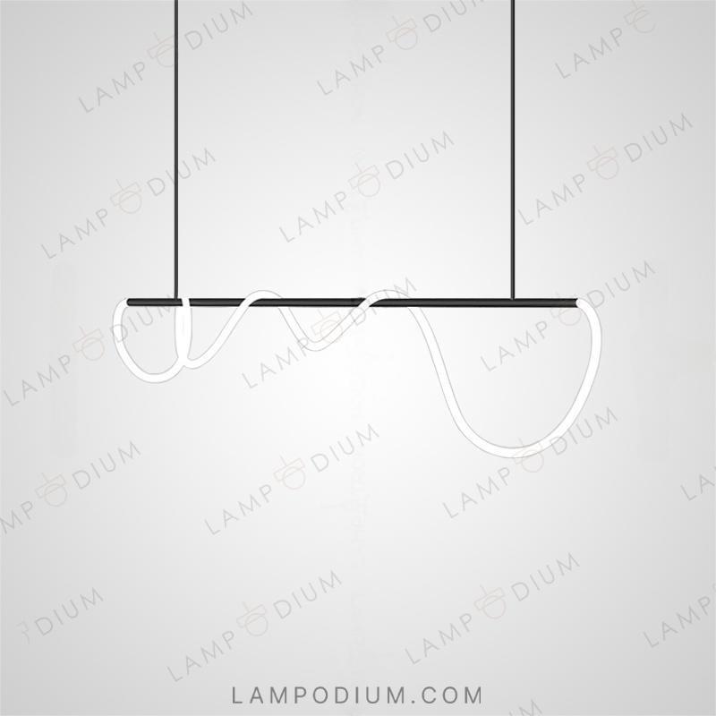 Linear, row luminaire GLORIFY BLACK LONG