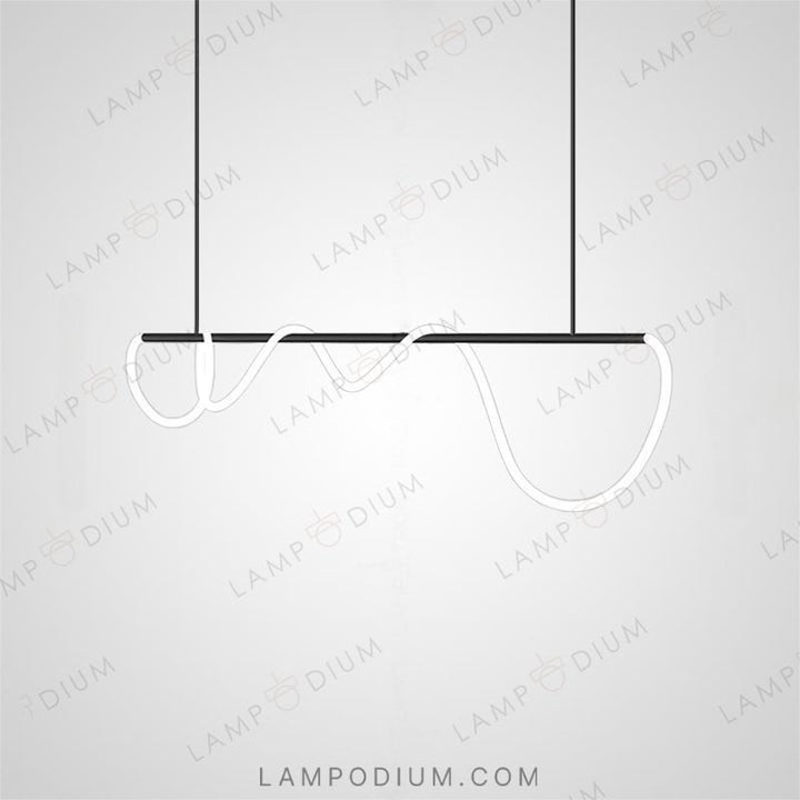 Linear, row luminaire GLORIFY BLACK LONG