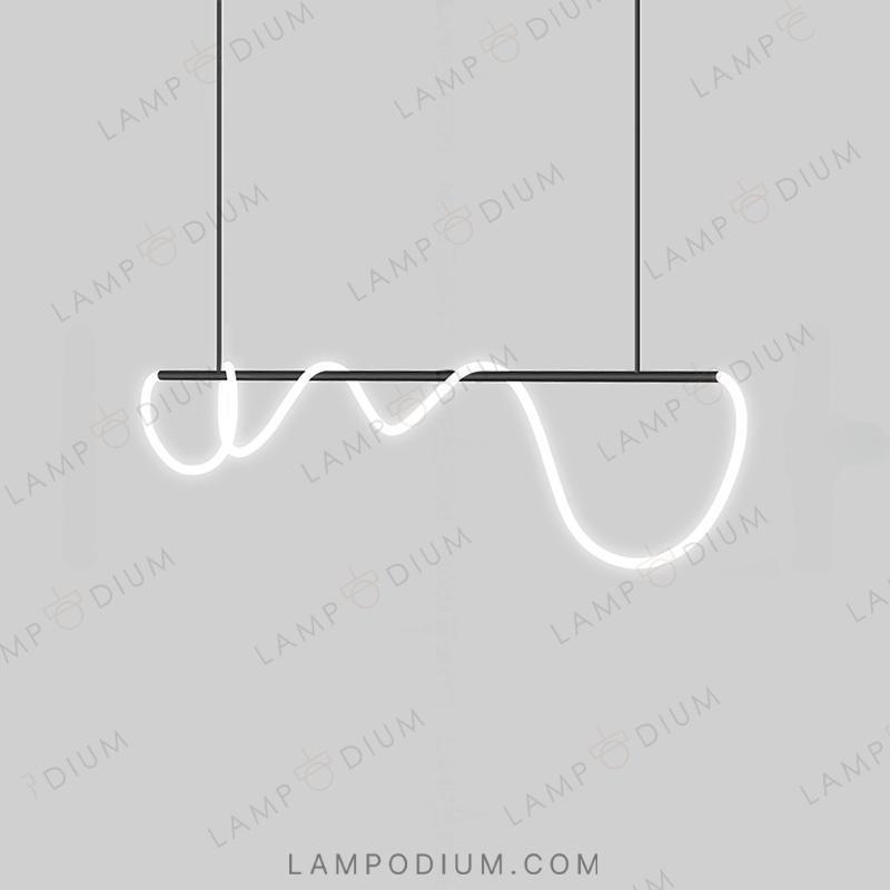 Linear, row luminaire GLORIFY BLACK LONG