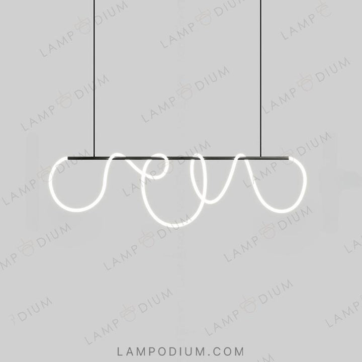 Linear, row luminaire GLORIFY BLACK LONG