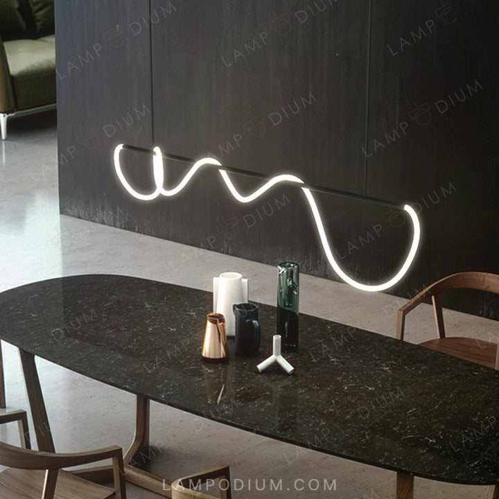 Linear, row luminaire GLORIFY BLACK LONG