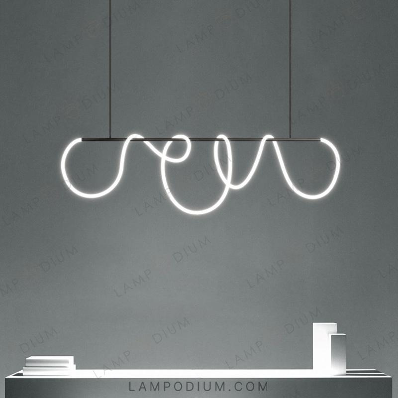 Linear, row luminaire GLORIFY BLACK LONG