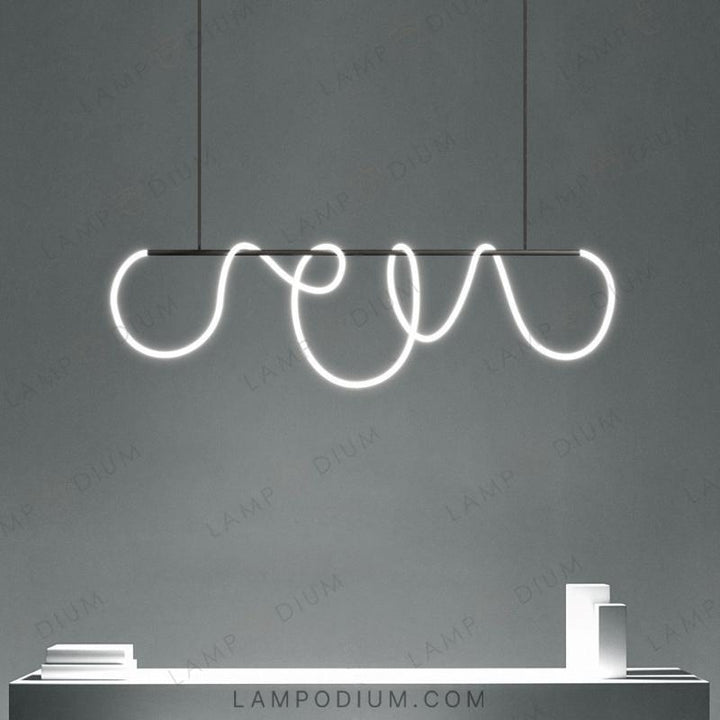 Linear, row luminaire GLORIFY BLACK LONG