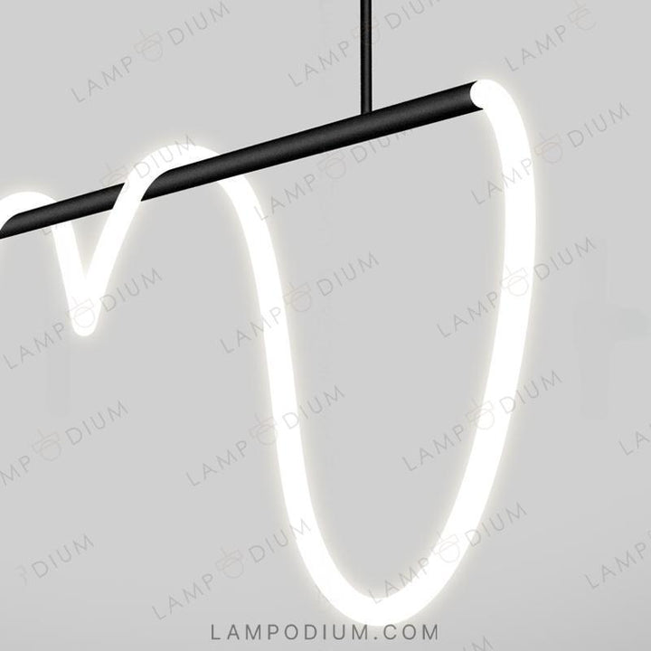 Linear, row luminaire GLORIFY BLACK LONG