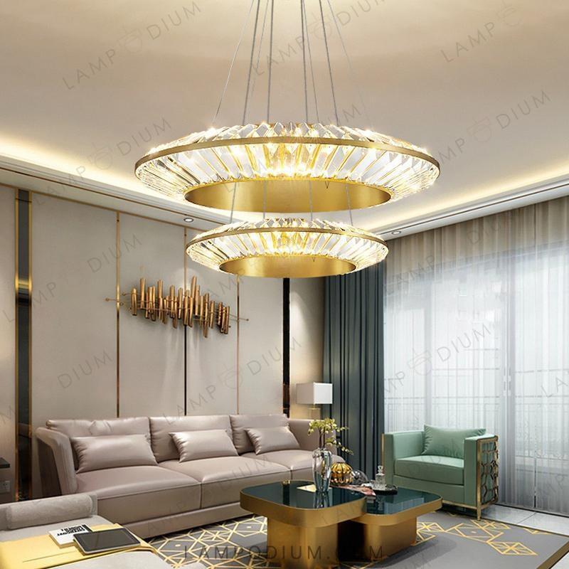 Circular chandeliers and light fixtures GODIVA CH