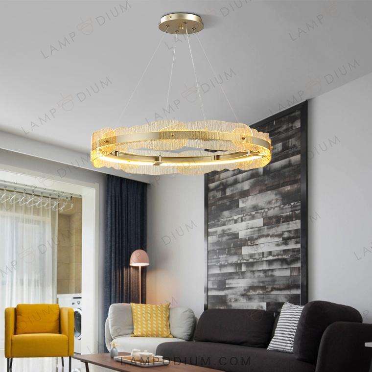 Circular chandeliers and light fixtures GRADIENT