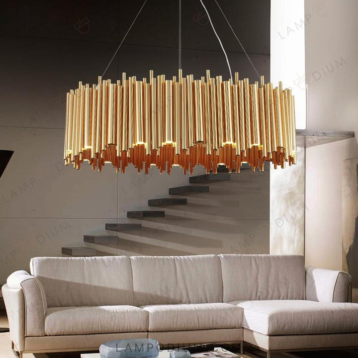 Circular chandeliers and light fixtures GRANDA