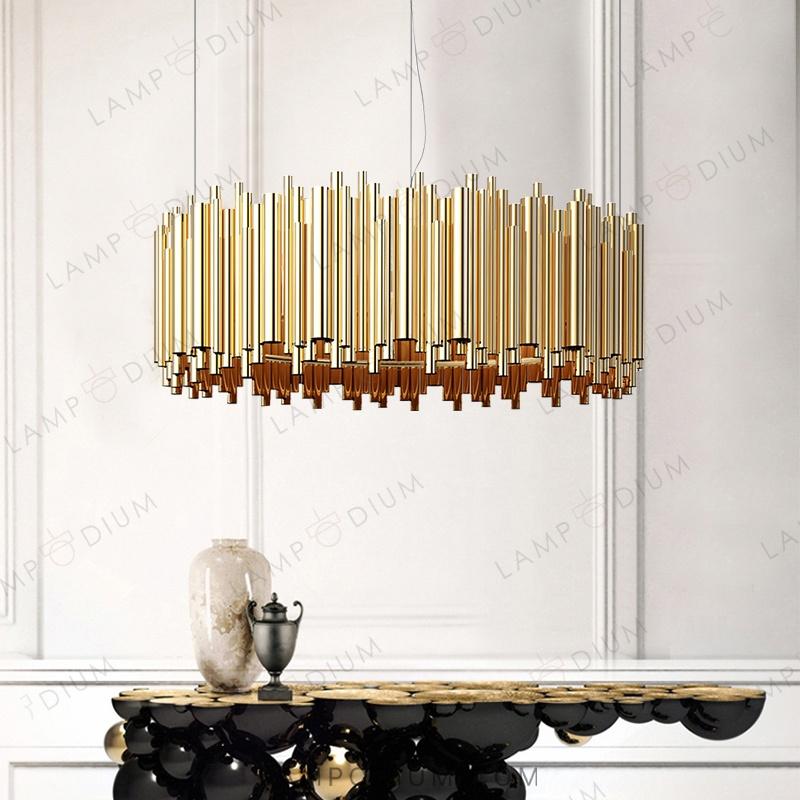 Circular chandeliers and light fixtures GRANDA