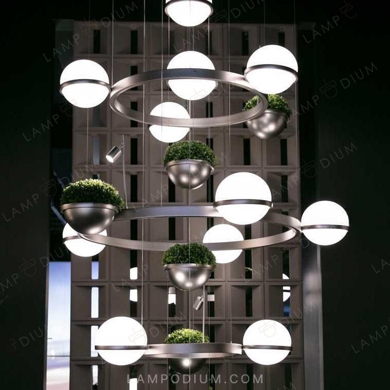 Circular chandeliers and light fixtures GRO RING