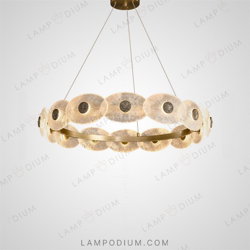 Circular chandeliers and lamps HELOVISE