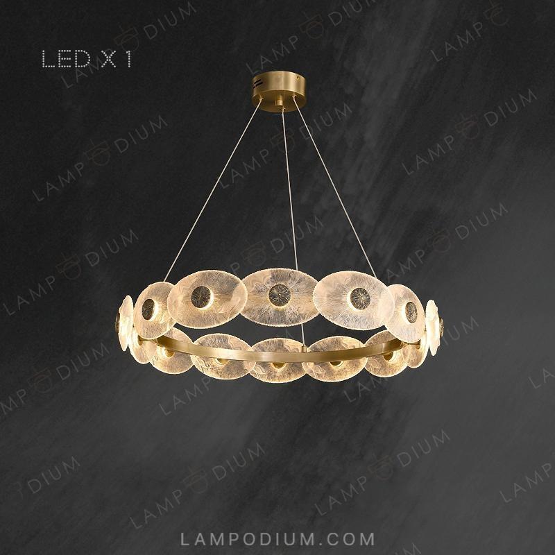 Circular chandeliers and lamps HELOVISE