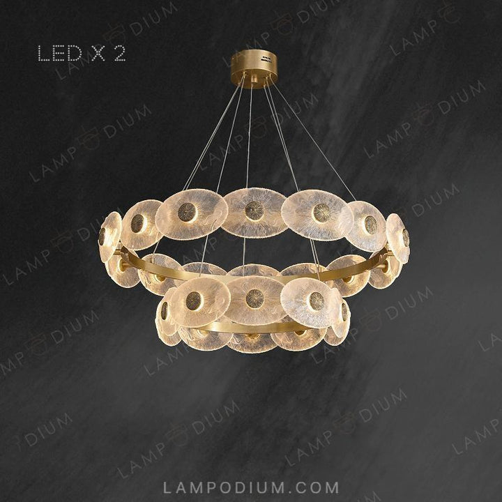 Circular chandeliers and lamps HELOVISE