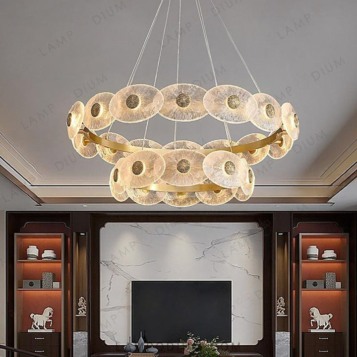 Circular chandeliers and lamps HELOVISE