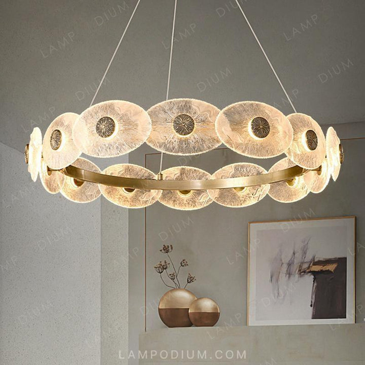 Circular chandeliers and lamps HELOVISE