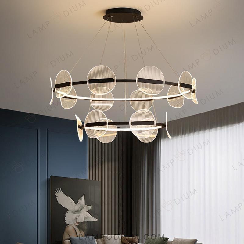 Circular chandeliers and lamps HELSE