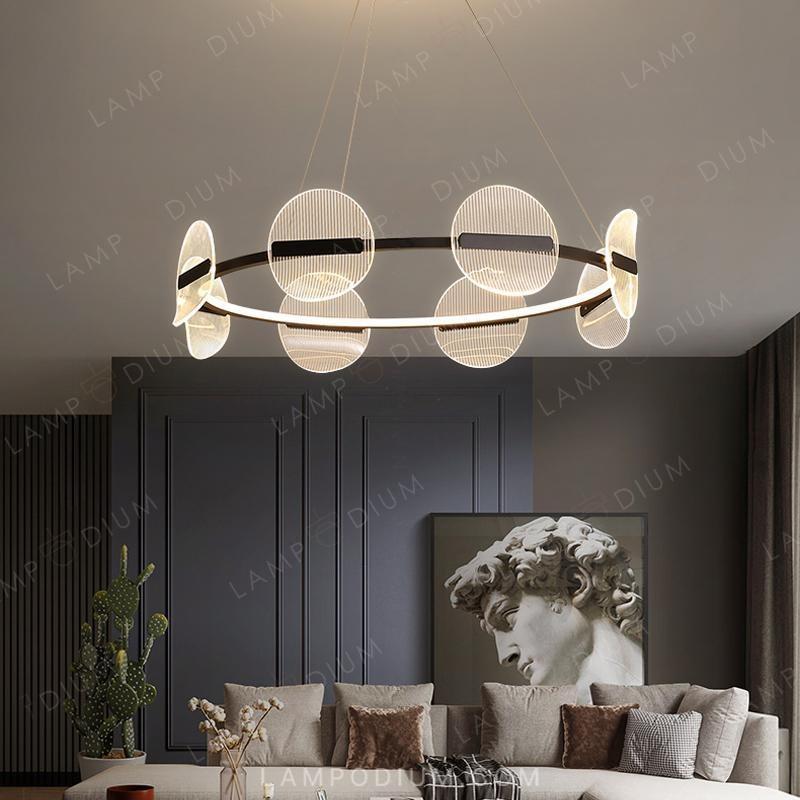 Circular chandeliers and lamps HELSE