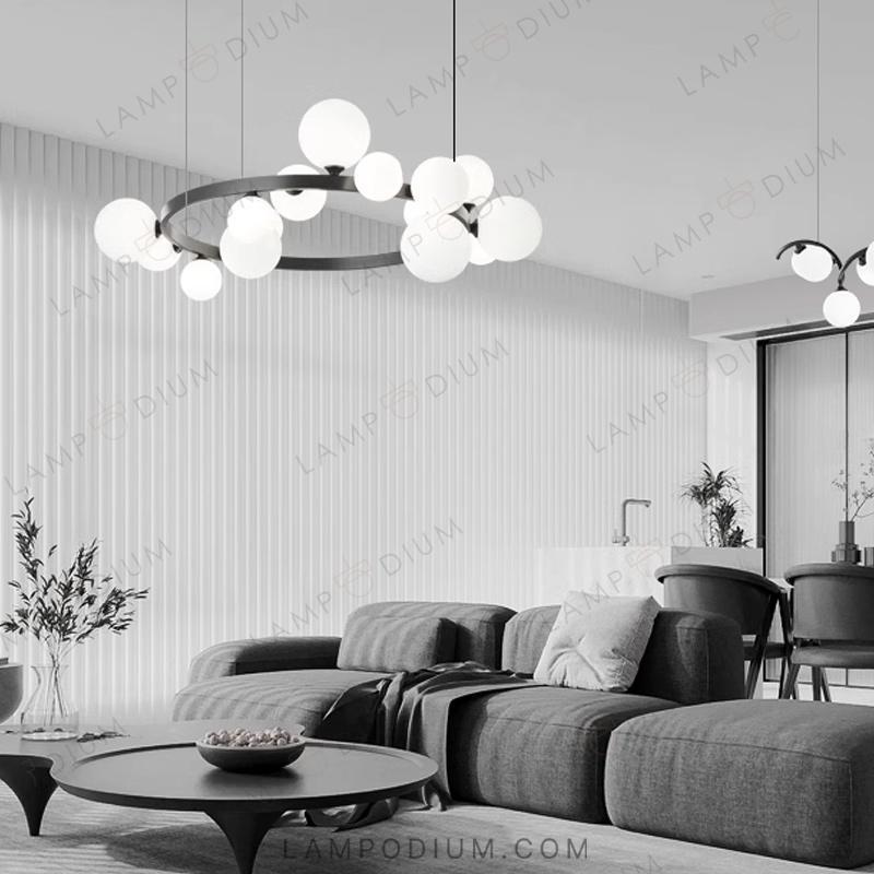 Circular chandeliers and light fixtures IDAR