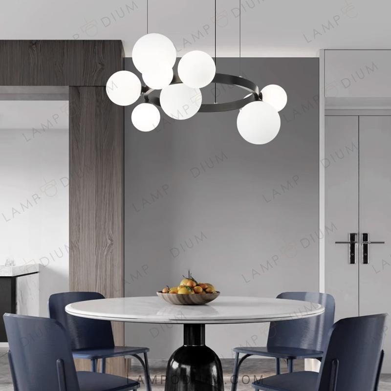 Circular chandeliers and light fixtures IDAR