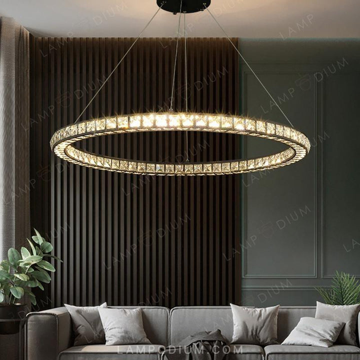 Circular chandeliers and lamps INDOR ONE