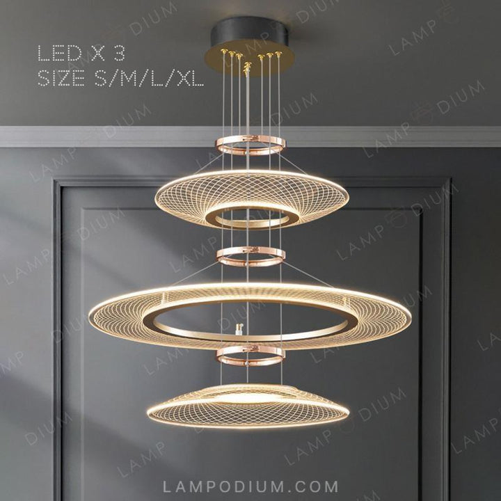 Circular chandeliers and light fixtures ISTRAL