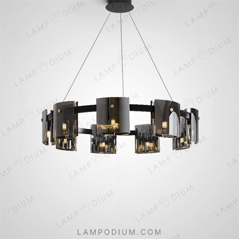 Circular chandeliers and lamps JANICE