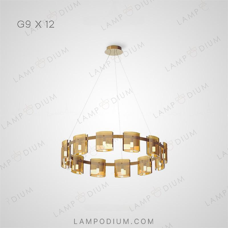 Circular chandeliers and lamps JANICE