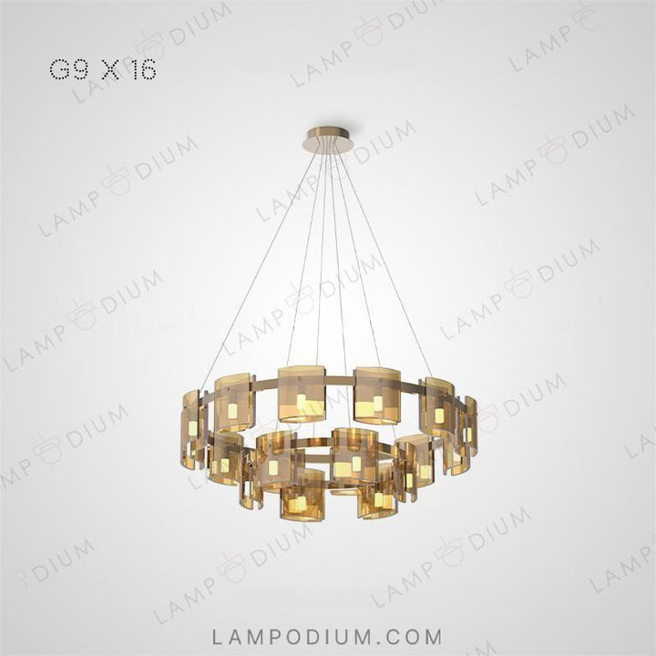 Circular chandeliers and lamps JANICE