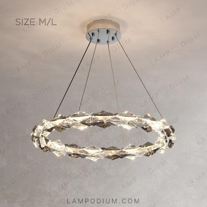 Circular chandeliers and light fixtures. JENNIFER ONE