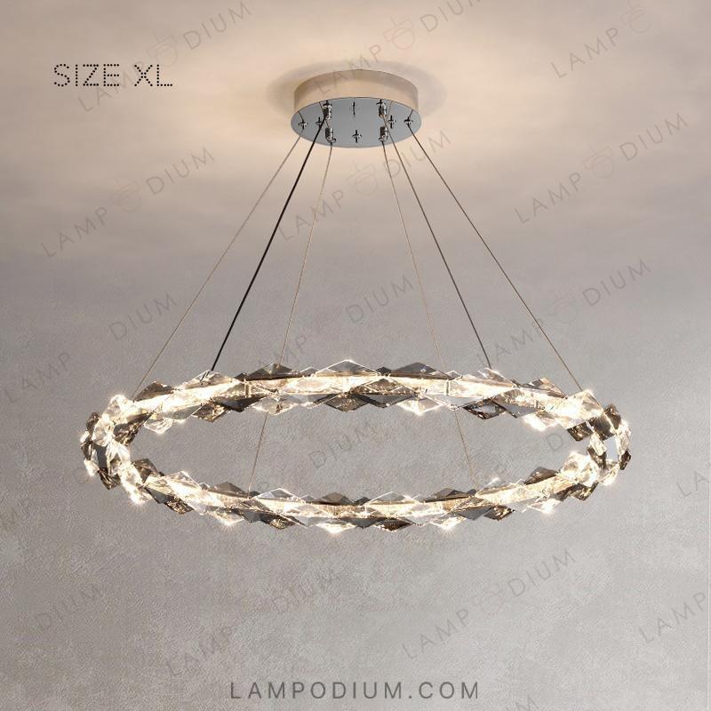 Circular chandeliers and light fixtures. JENNIFER ONE