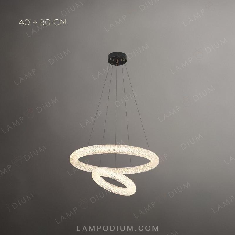 Circular chandeliers and lamps LASSE